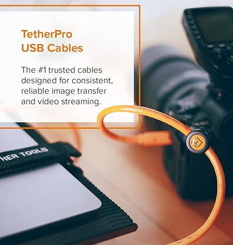 Tether Tools TetherPro USB Type-C Male to USB Type-C Male Cable (15', Orange) CUC15-ORG Tether Tools TetherPro USB Type-C Male to USB Type-C Male Cable (15', Orange) CUC15-ORG